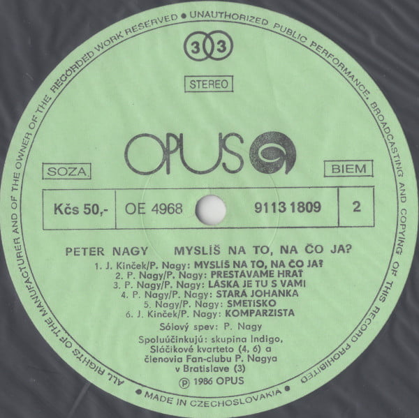 Peter Nagy - Myslíš Na To, Na Čo Ja? - Image 4