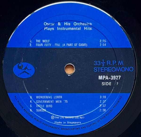 Oscar & His Orchestra - Oscar & His Orchestra Plays Instrumental Hits - Image 3
