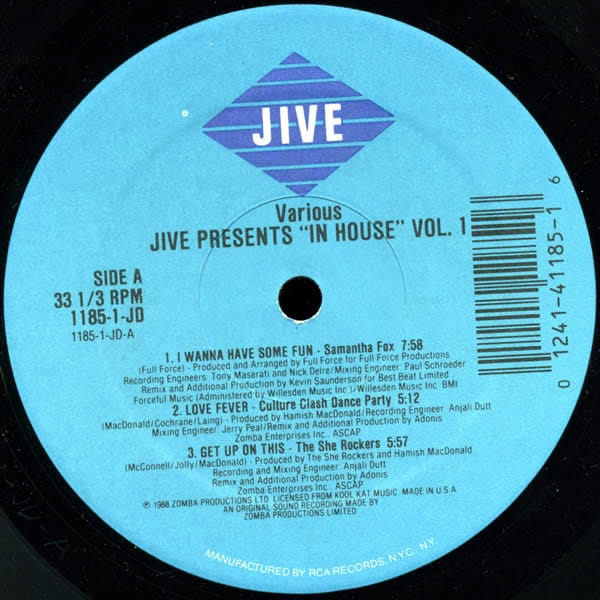 Various - Jive Presents "In House" Volume 1 (Full Length Extended Remixes) - Image 3