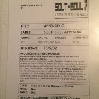 Marco Carola - Appendix C